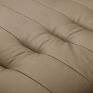 Canapé d’angle Lucena Cuir véritable - Taupe - Méridienne courte à gauche (vue de face) - Fonction couchage - Coffre de lit