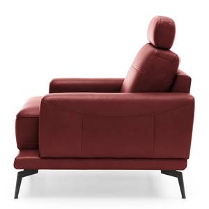 Fauteuil Sabara echt leer - Donkerrood