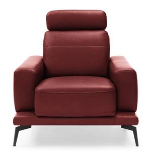 Fauteuil Sabara Cuir véritable - Rouge foncé