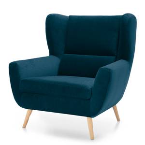 Fauteuil Glenhaven fluweel - Marineblauw