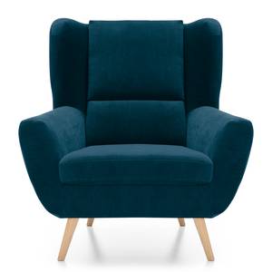 Fauteuil Glenhaven fluweel - Marineblauw