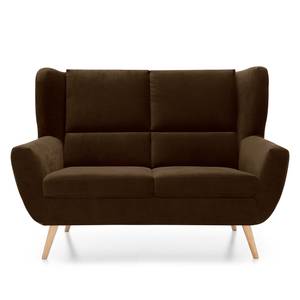 Sofa Glenhaven (2-Sitzer) Samt - Dunkelbraun