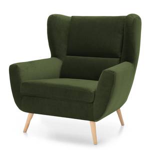 Fauteuil Glenhaven fluweel - Donkergroen