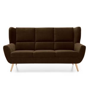 Sofa Glenhaven (3-Sitzer) Samt - Dunkelbraun