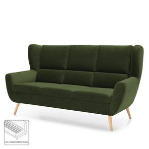 Sofa Glenhaven (3-Sitzer) Samt - Dunkelgrün