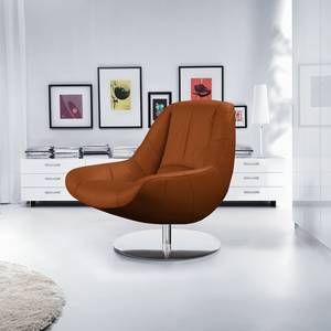 Fauteuil Spay echt leer - Cognackleurig