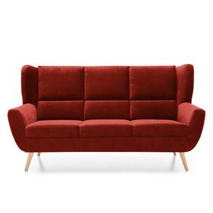 Sofa Glenhaven (3-Sitzer) Samt - Rot