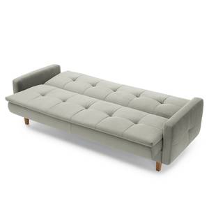 Canapé convertible Pabna Velours - Gris clair - Aucun accessoire fourni