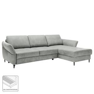 Ecksofa Varvara Antiklederlook - Grau - Longchair davorstehend rechts - Keine Funktion