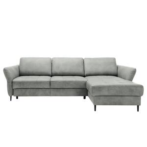 Ecksofa Varvara Antiklederlook - Grau - Longchair davorstehend rechts - Keine Funktion