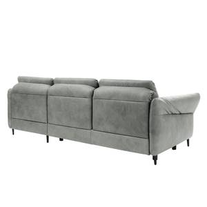 Ecksofa Varvara Antiklederlook - Grau - Longchair davorstehend rechts - Keine Funktion