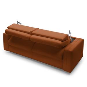 Schlafsofa Blayney mit Matratze Echtleder - Cognac - Breite: 181 cm