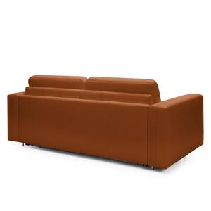 Canapé convertible Blayney Cuir véritable - Cognac - Largeur : 181 cm