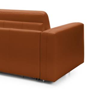 Schlafsofa Blayney mit Matratze Echtleder - Cognac - Breite: 181 cm