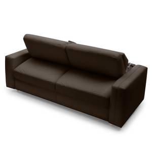 Schlafsofa Blayney mit Matratze Echtleder - Dunkelbraun - Breite: 181 cm