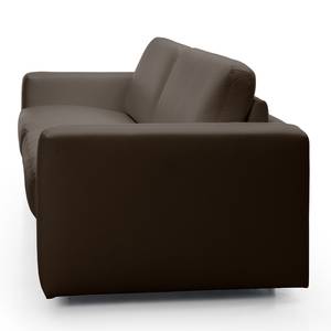 Canapé convertible Blayney Cuir véritable - Marron foncé - Largeur : 181 cm