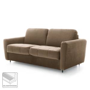 Schlafsofa Leopoldina mit Matratze Samt - Solinograu - Breite: 169 cm