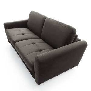 Schlafsofa Leopoldina Samt - Dunkelgrau - Breite: 169 cm