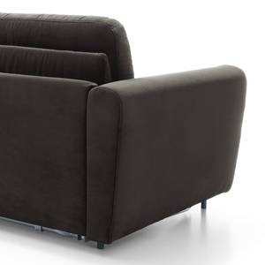 Canapé convertible Leopoldina Velours - Gris foncé - Largeur : 169 cm