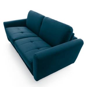 Canapé convertible Leopoldina Velours - Bleu marine - Largeur : 189 cm