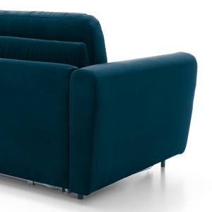 Canapé convertible Leopoldina Velours - Bleu marine - Largeur : 189 cm