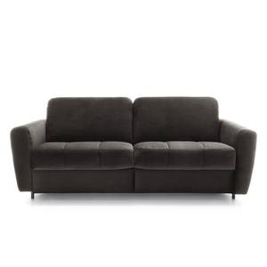 Schlafsofa Leopoldina Samt - Dunkelgrau - Breite: 209 cm