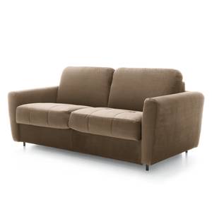 Schlafsofa Leopoldina mit Matratze Samt - Solinograu - Breite: 189 cm