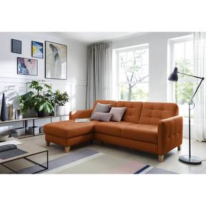 Ecksofa Princesa Echtleder - Cognac - Keine Funktion