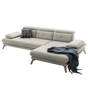 Ecksofa Boddington Microfaser - Grau - Longchair davorstehend rechts