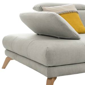 Ecksofa Boddington Microfaser - Grau - Longchair davorstehend rechts