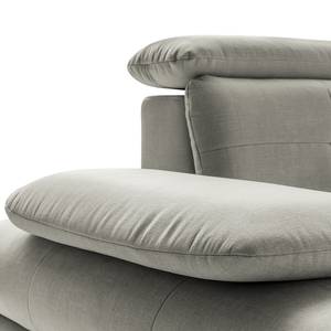 Ecksofa Boddington Microfaser - Grau - Longchair davorstehend rechts