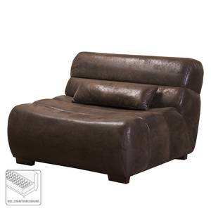 Fauteuil Weegena Aspect cuir vieilli - Marron foncé