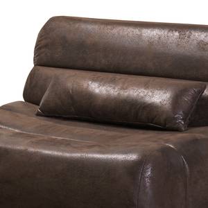 Fauteuil Weegena Aspect cuir vieilli - Marron foncé