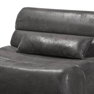 Fauteuil Weegena Aspect cuir vieilli - Noir