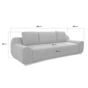 Big Sofa Macacona Microfaser - Dunkelgrau - Keine Funktion