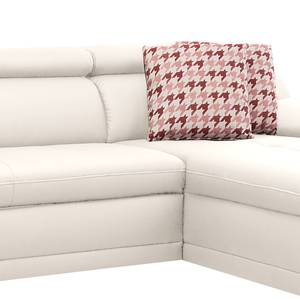 Canapé d’angle Sulina II Imitation cuir - Blanc - Méridienne courte à droite (vue de face)