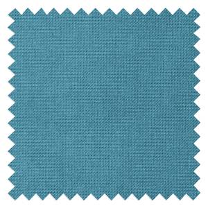 Canapé panoramique Glenaire I Tissu structuré - Bleu clair - Méridienne courte à droite / longue à gauche (vue de face) - Fonction couchage (utilisation régulière)