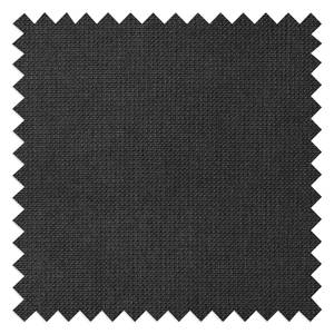 Canapé panoramique Glenaire I Tissu structuré - Noir - Méridienne courte à droite / longue à gauche (vue de face) - Fonction couchage (utilisation régulière)