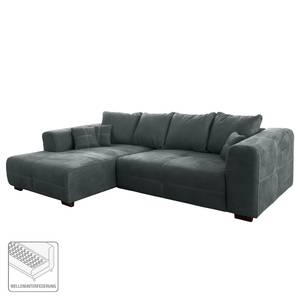 Ecksofa Modave Antiklederlook - Grau - Longchair davorstehend links