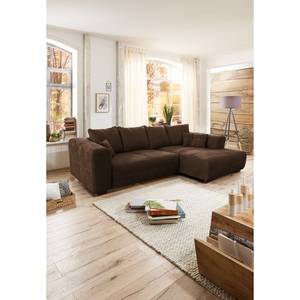 Ecksofa Modave Antiklederlook - Braun - Longchair davorstehend rechts