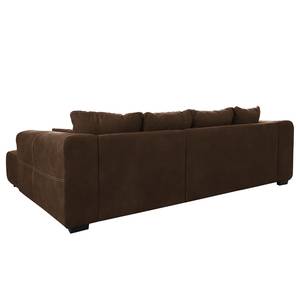 Ecksofa Modave Antiklederlook - Braun - Longchair davorstehend rechts