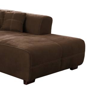 Ecksofa Modave Antiklederlook - Braun - Longchair davorstehend rechts