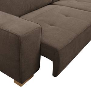 Ecksofa Belair Microfaser - Taupe - Longchair davorstehend rechts - Sitztiefenverstellung