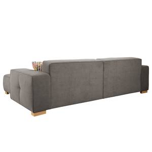 Ecksofa Belair Microfaser - Grau - Longchair davorstehend rechts - Keine Funktion