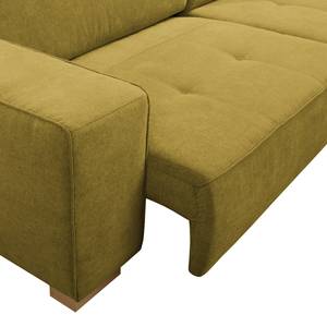 Ecksofa Belair Microfaser - Pistaziengrün - Longchair davorstehend rechts - Sitztiefenverstellung
