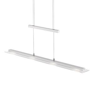 LED-Pendelleuchte Tenso I Glas / Eisen - 3-flammig - Breite: 64 cm