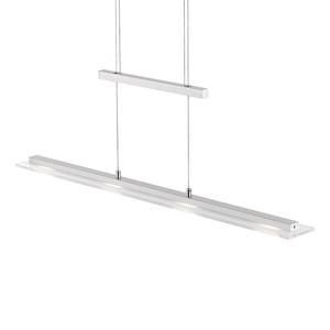 LED-Pendelleuchte Tenso I Glas / Eisen - 4-flammig - Breite: 88 cm