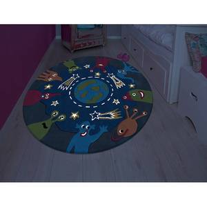 Tapis enfant Glowy Monster Fibres synthétiques - Multicolore