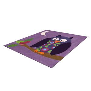 Tapis enfant Joy Owl I Fibres synthétiques - Violet / Multicolore