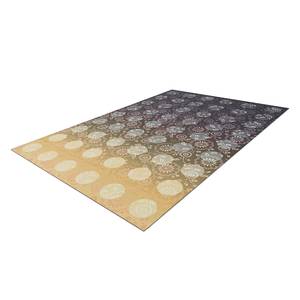 Laagpolig vloerkleed Flash kunstvezels - Grijs/geel - 80 x 150 cm